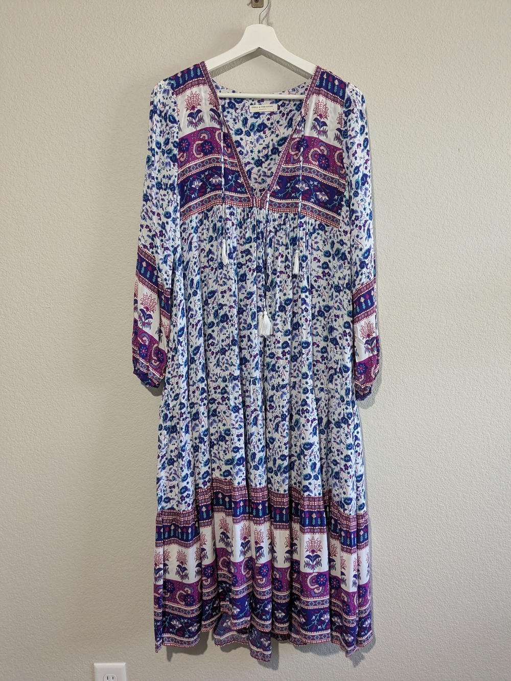 Spell & The Gypsy Collective Gypsy Love Boho Midi Floral Dress S Berry - Picture 3 of 12